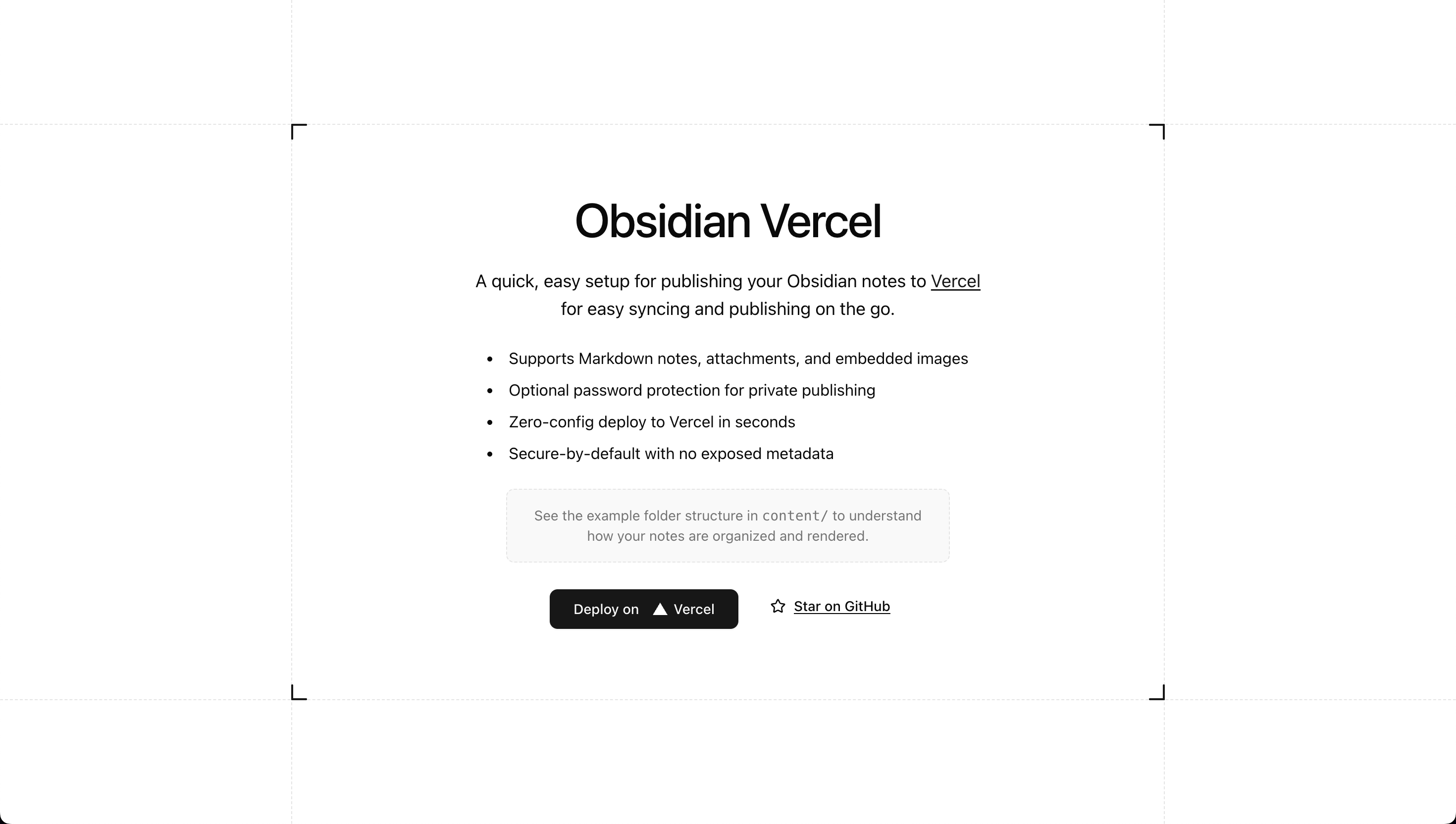 Obsidian Vercel screenshot